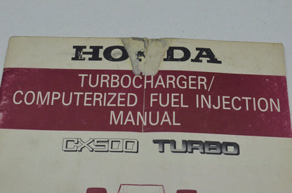 OEM Honda CX500 Turbo Turbocharger/ Computerized Fuel Injection Manual CX500 Tur