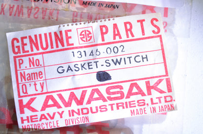 OEM Kawasaki 13146-002 Neutral Switch Gasket Qty 3 NOS