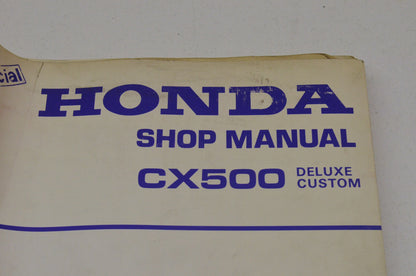 OEM Honda CX500 Deluxe Custom Shop Manual 78-82 78-82 CX 500 Deluxe Custom