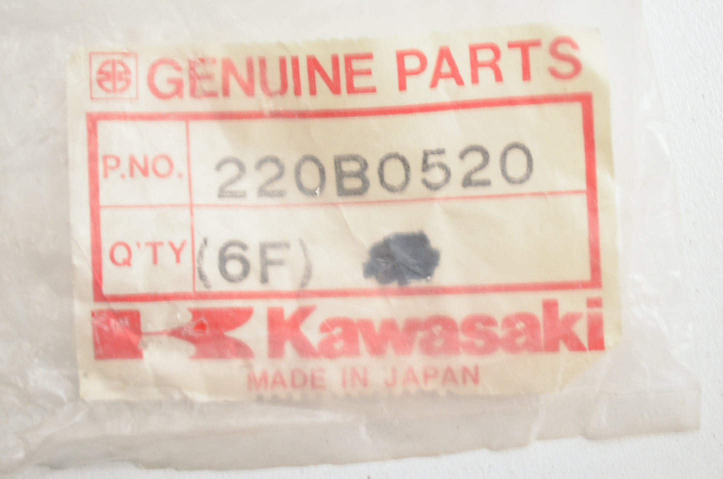 OEM Kawasaki 220B0520 Pan Head Screw 5X20 NOS