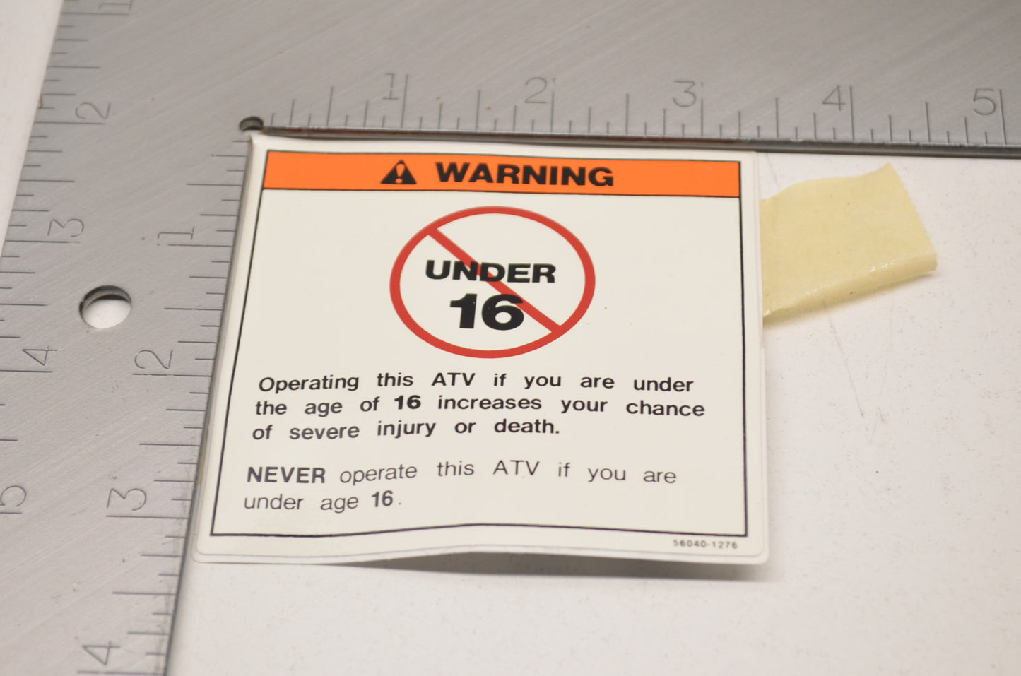 OEM Kawasaki 56040-1276 Warning Label NOS