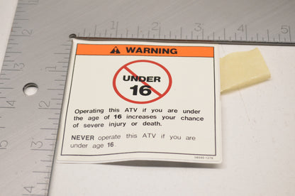 OEM Kawasaki 56040-1276 Warning Label NOS