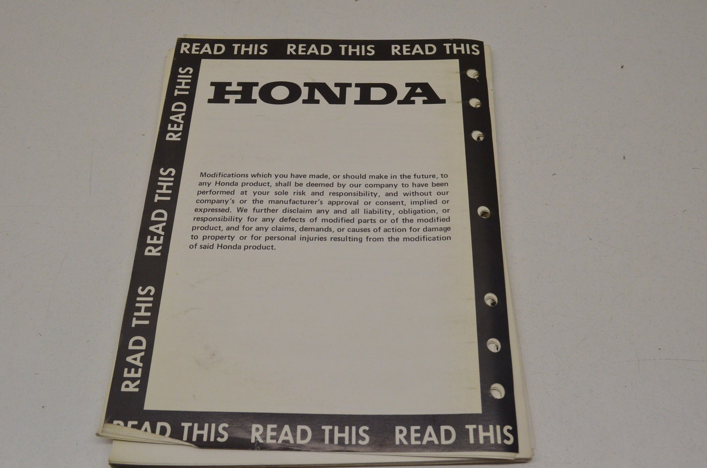OEM Honda 6115-7009-8402 ATC200M Set-up Instructions 84 84 ATC200M