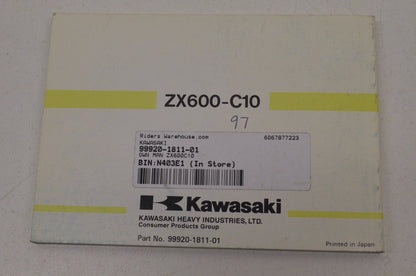 OEM Kawasaki 99920-1811-01 Owner's Manual ZX600C10