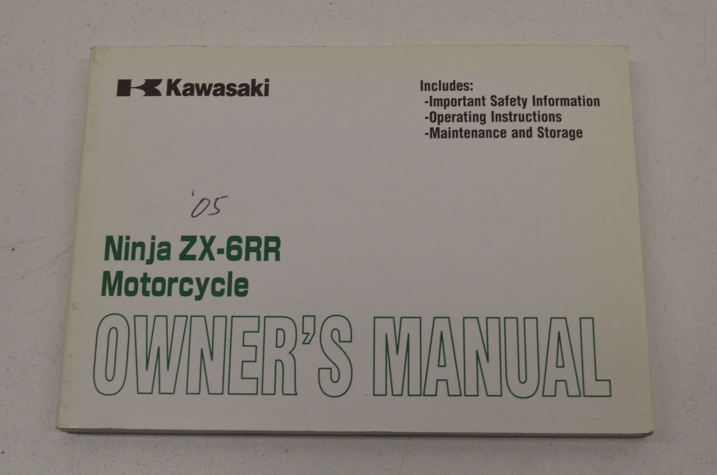 OEM Kawasaki 99987-1276 Owner's Manual ZX600-N1