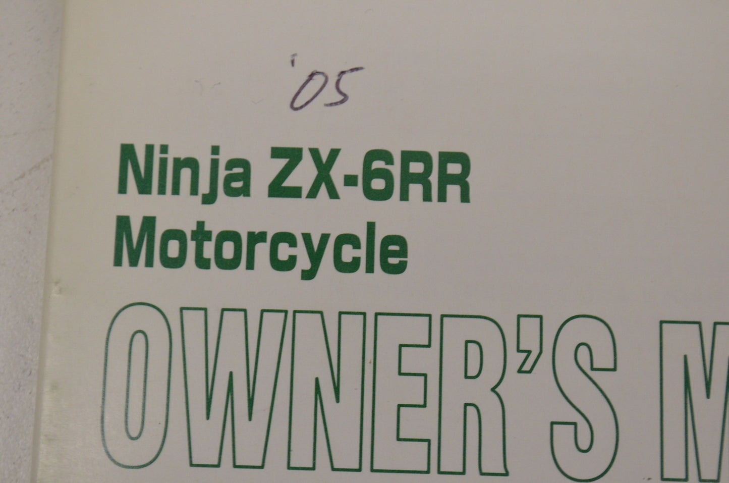 OEM Kawasaki 99987-1276 Owner's Manual ZX600-N1