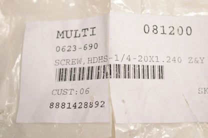 OEM Arctic Cat 0623-690 Screw HDHS-1/4-20X1.240 Z&Y NOS