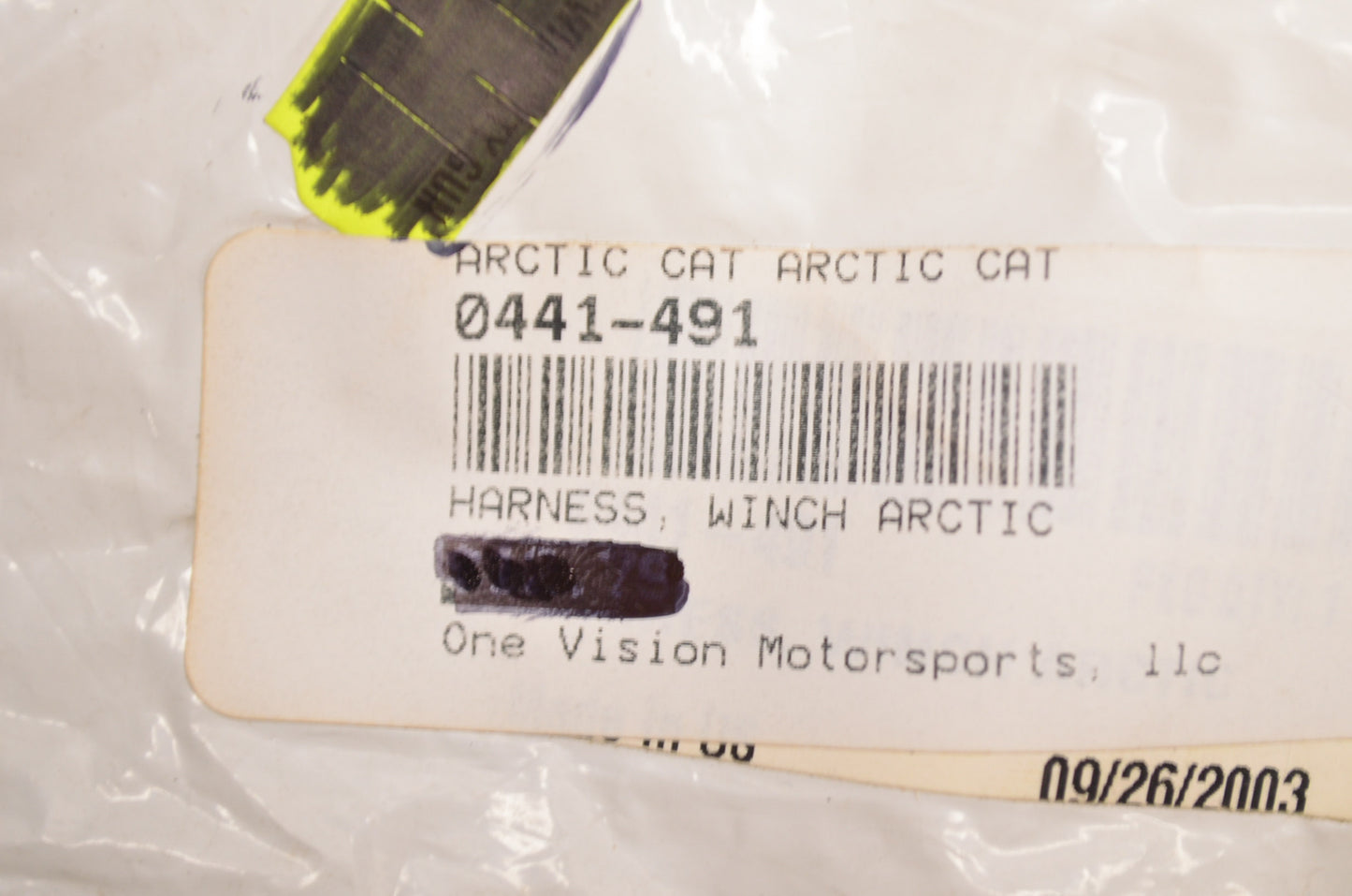 OEM Arctic Cat 0441-491 Winch Arctic Harness NOS