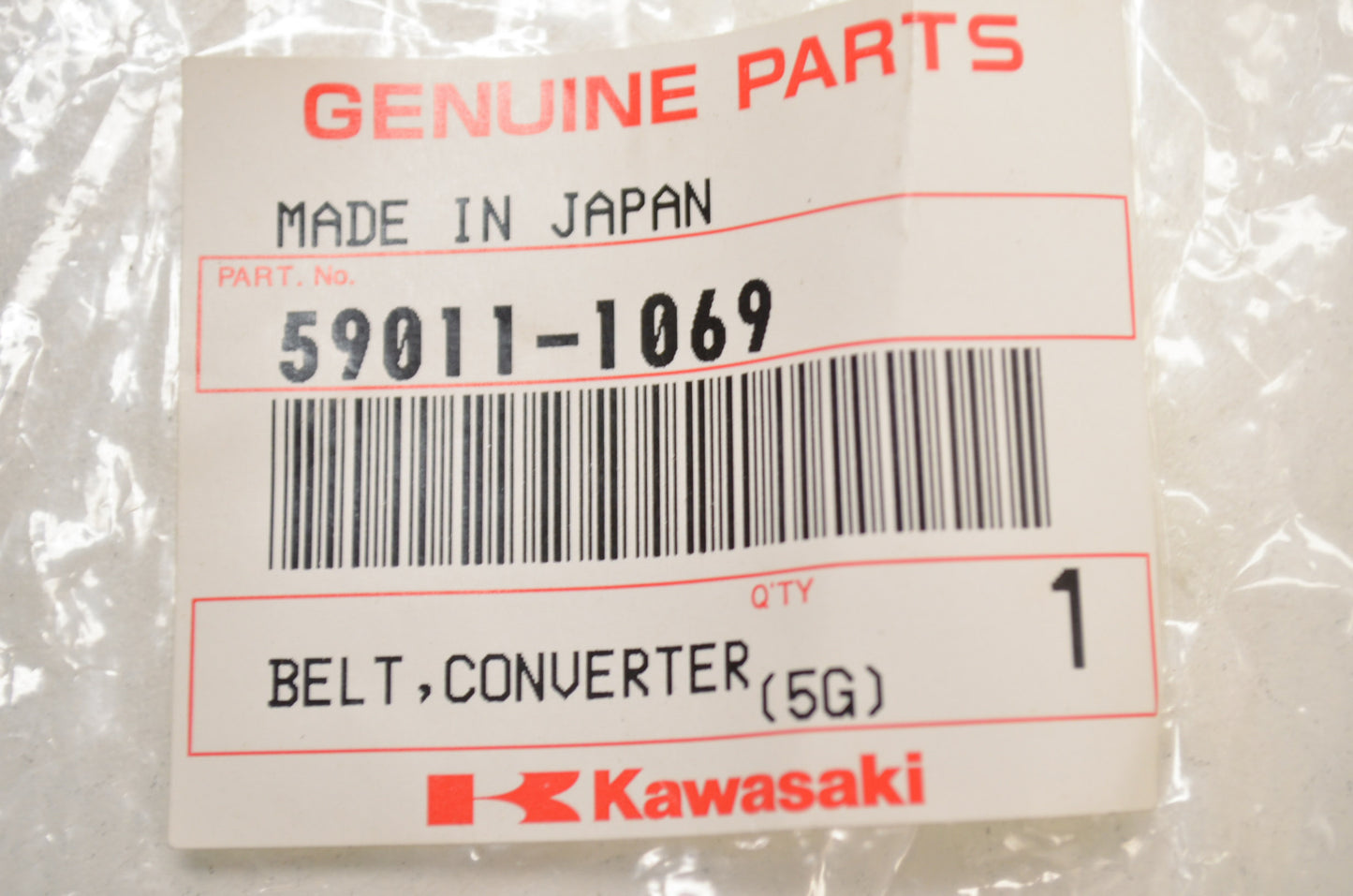 OEM Kawasaki 59011-1069 Converter Belt NOS