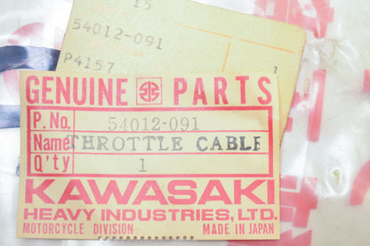 OEM Kawasaki 54012-091 Control Cable NOS