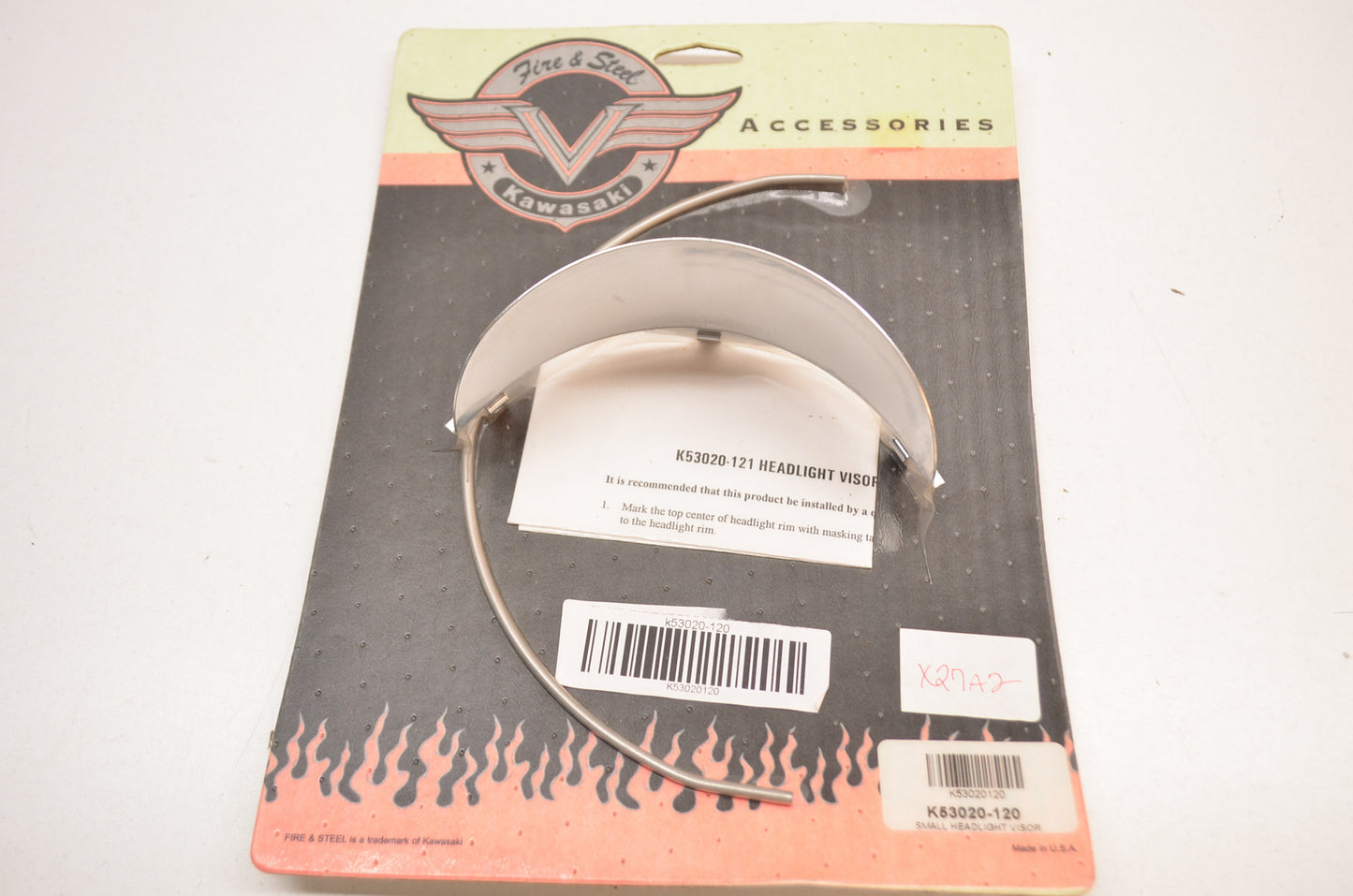 OEM Kawasaki K53020-120 Small Headlight Visor Kit NOS