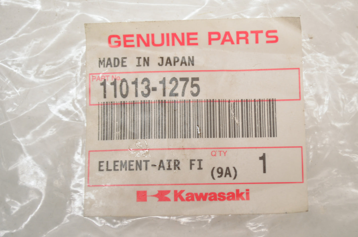 OEM Kawasaki 11013-1275 Air Filter Element NOS