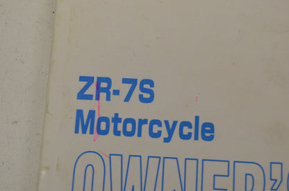 OEM Kawasaki 99987-1104 Owner's Manual ZR750-H3