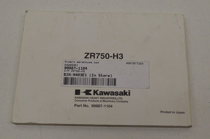 OEM Kawasaki 99987-1104 Owner's Manual ZR750-H3