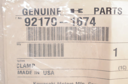 OEM Kawasaki 92170-1674 Clamp NOS