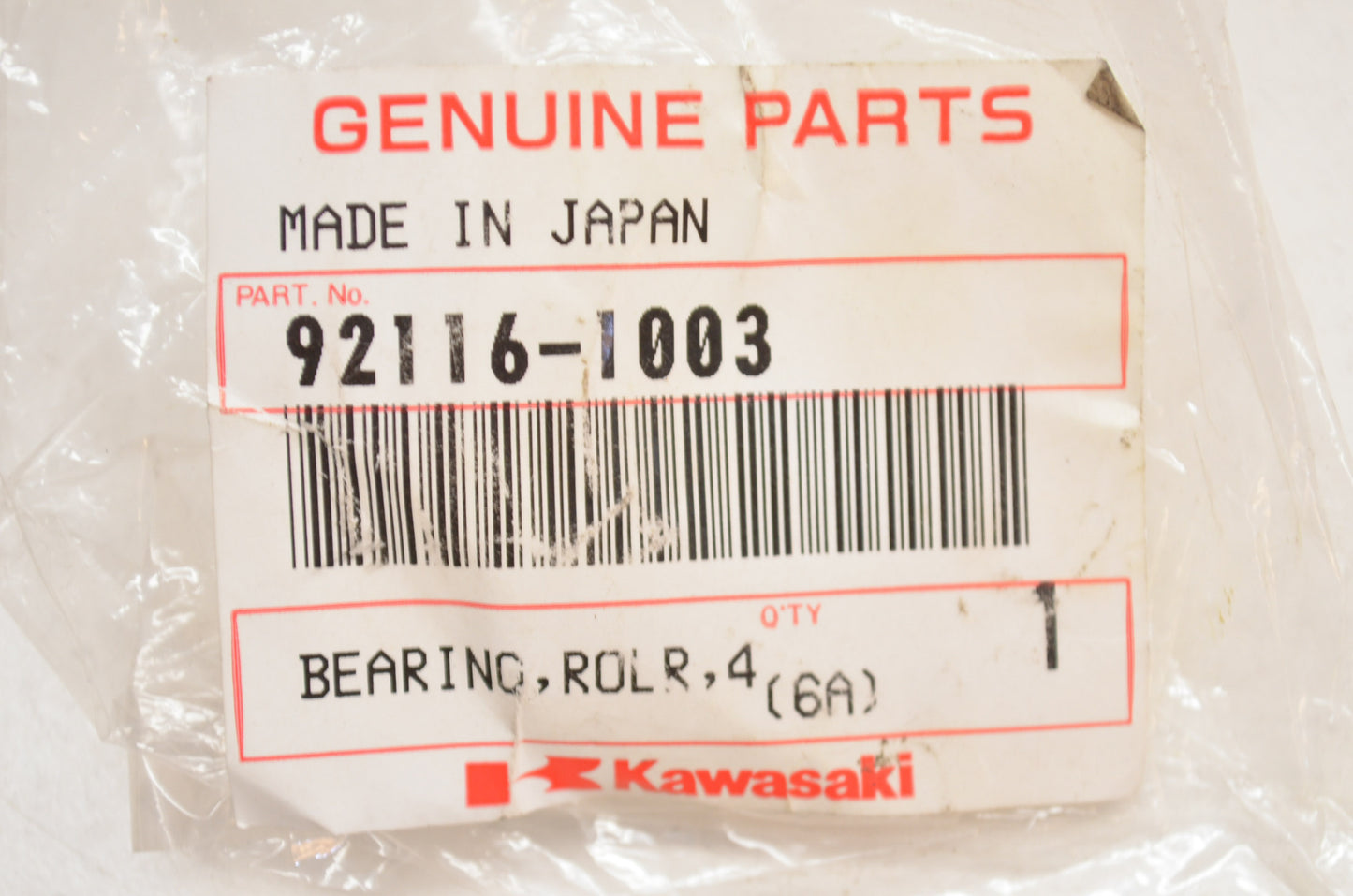 OEM Kawasaki 92116-1003 Bearing NOS