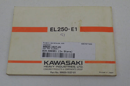 OEM Kawasaki 99920-1537-01 Owner's Manual EL250E1