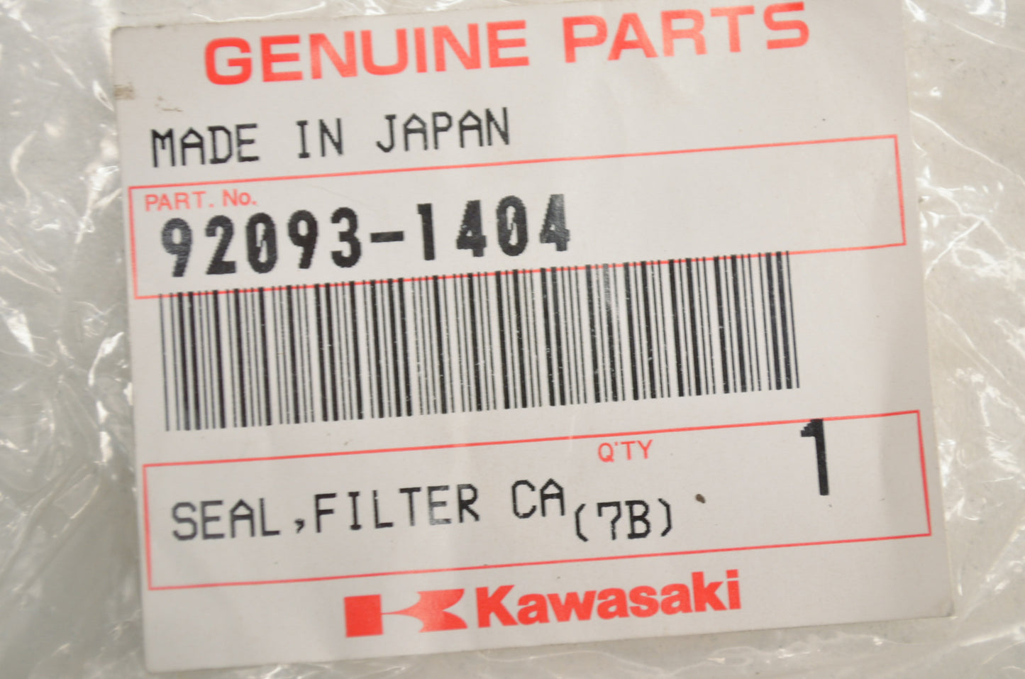 OEM Kawasaki 92093-1404 Filter Case Seal NOS