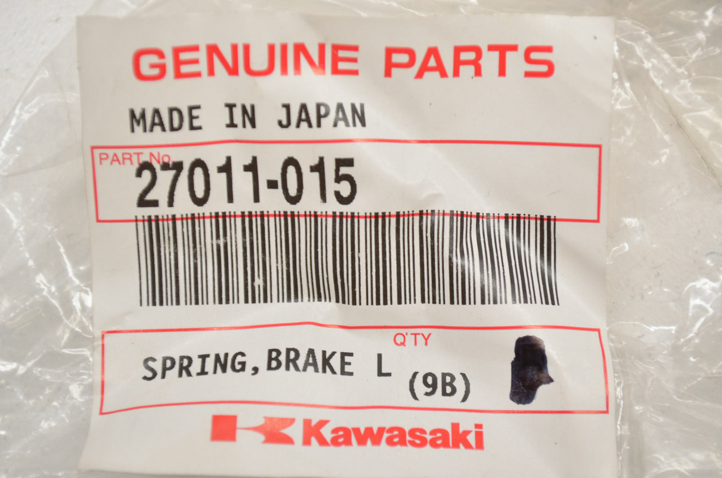 OEM Kawasaki 27011-015 Brake Light Switch Spring NOS