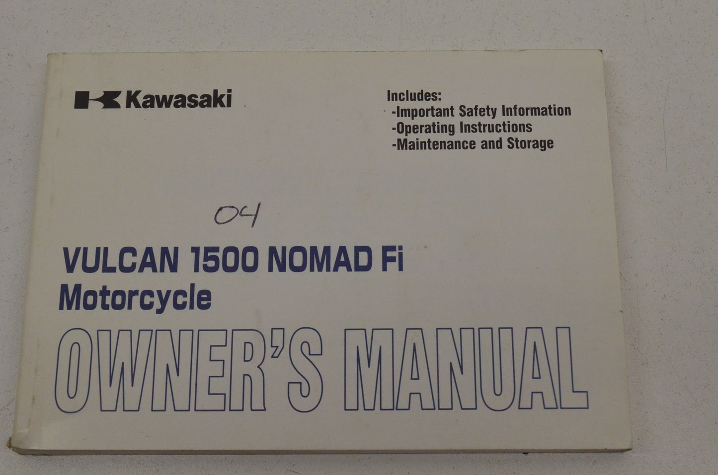 OEM Kawasaki 99987-1189 Owner's Manual VN1500-L5