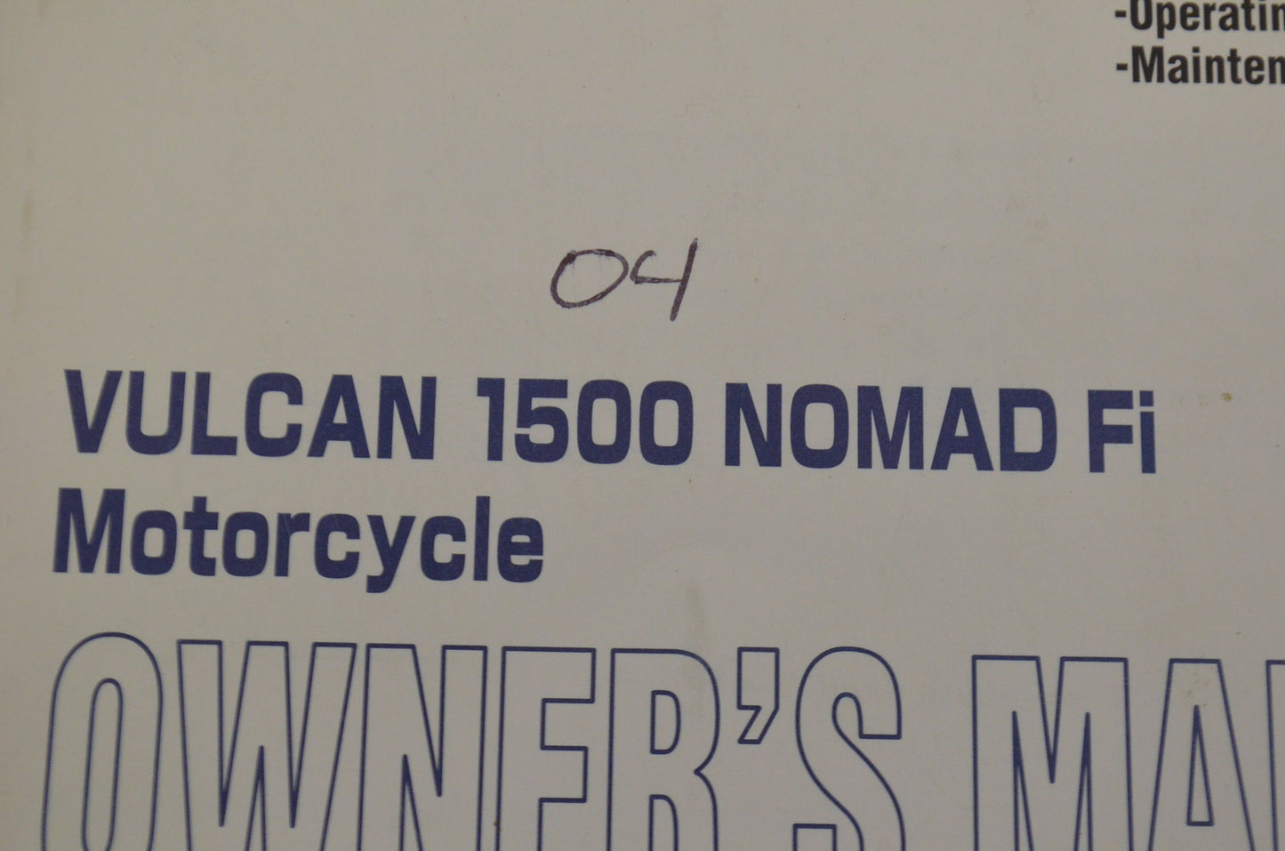 OEM Kawasaki 99987-1189 Owner's Manual VN1500-L5