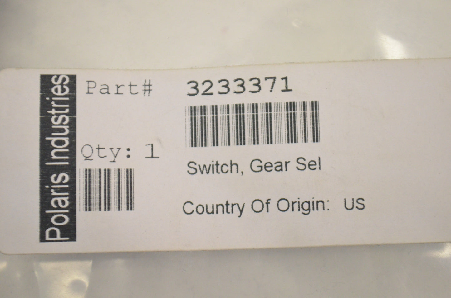 OEM Polaris 3233371, 3233138 Gear Selector Switch NOS