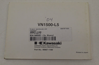 OEM Kawasaki 99987-1189 Owner's Manual VN1500-L5