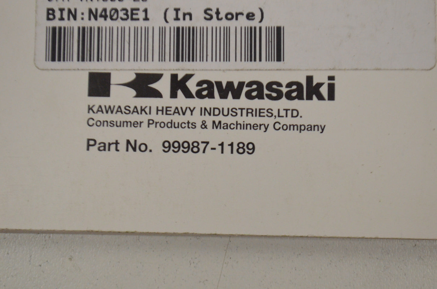 OEM Kawasaki 99987-1189 Owner's Manual VN1500-L5