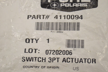 OEM Polaris 4110094 Actuator Switch 3PT NOS