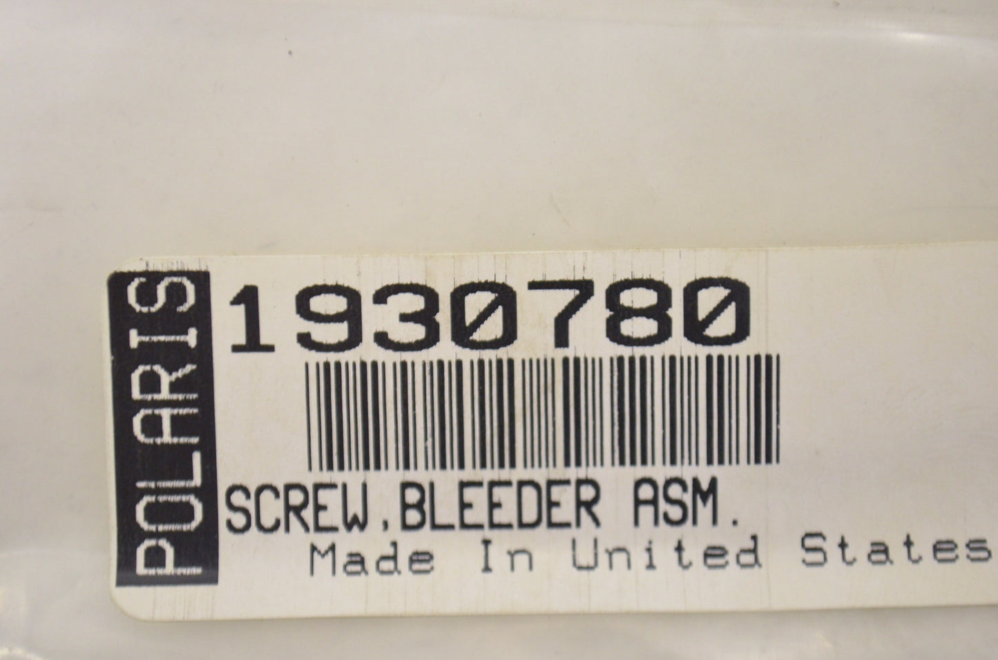 New OEM Polaris Bleeder Screw NOS