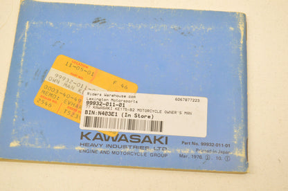 OEM Kawasaki 99932-011-01 Owner's Manual KE175B2