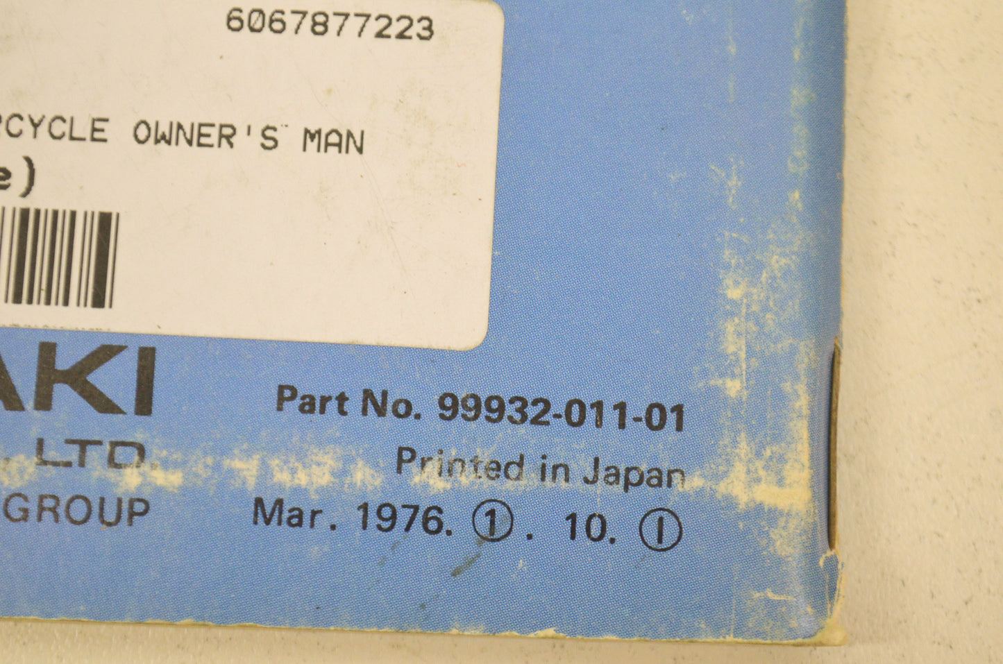 OEM Kawasaki 99932-011-01 Owner's Manual KE175B2