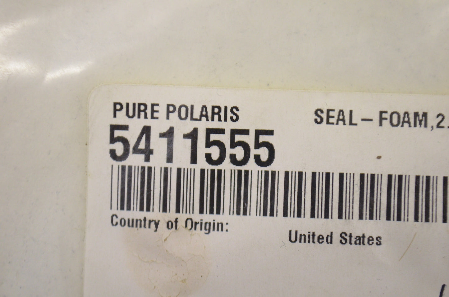 OEM Polaris 5411555 Foam Seal NOS