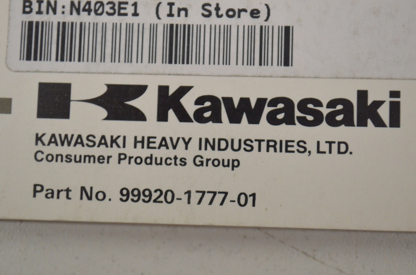 OEM Kawasaki 99920-1777-01 Owner's Manual ZX1100F1