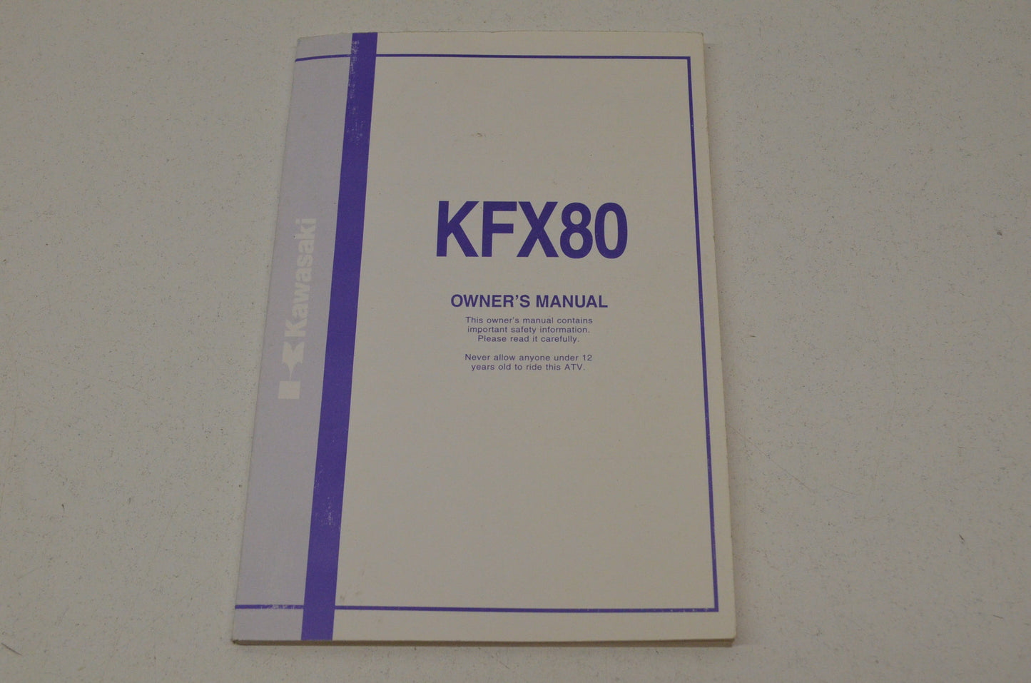 OEM Kawasaki KFX80 Owner's Manual KFX80