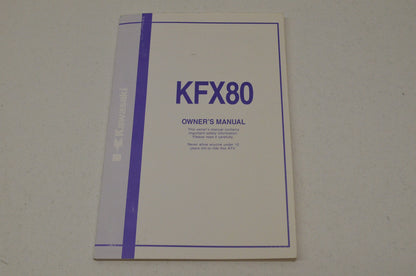 OEM Kawasaki KFX80 Owner's Manual KFX80