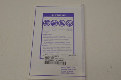 OEM Kawasaki KFX80 Owner's Manual KFX80