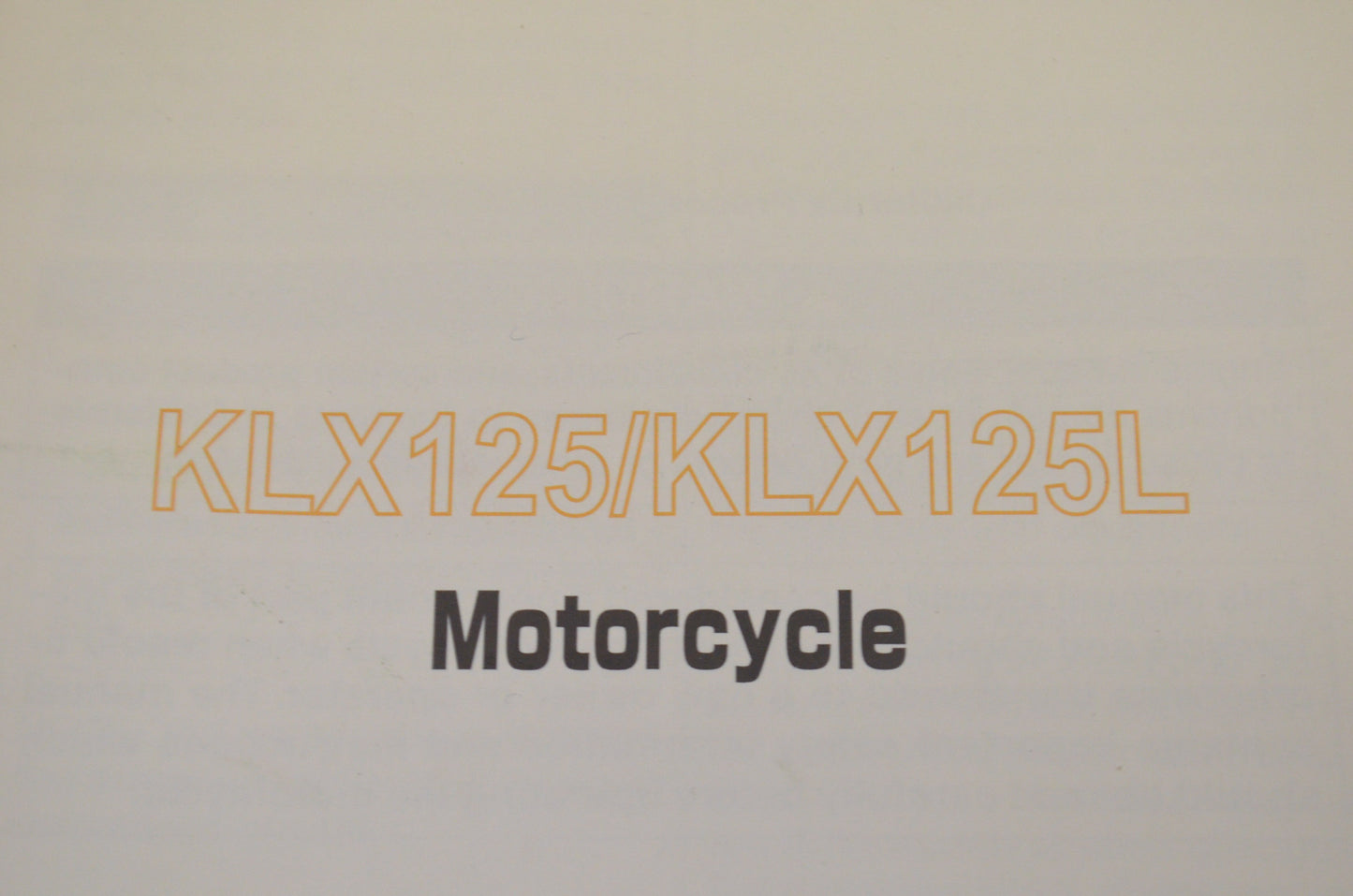 OEM Kawasaki 99987-1302 Owner's Manual KLX125-A3