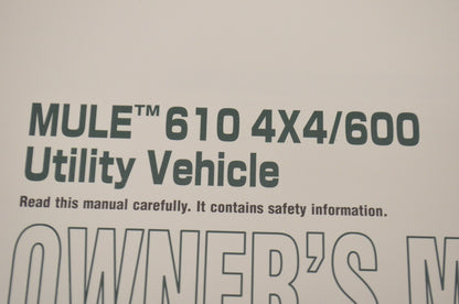 OEM Kawasaki 99987-1325 Owner's Manual KAF400A/B/C NOS