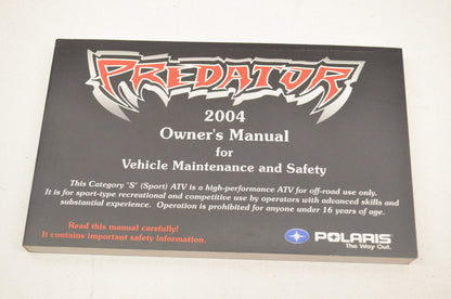 OEM Polaris 9918783 Owner's Manual 04 Predator 500 NOS