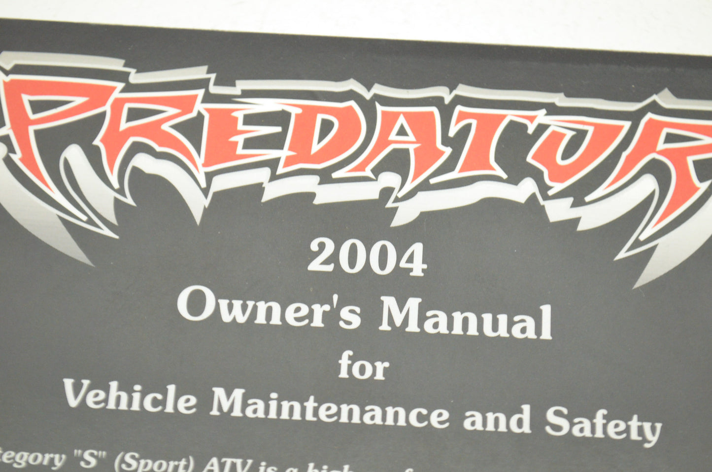 OEM Polaris 9918783 Owner's Manual 04 Predator 500 NOS