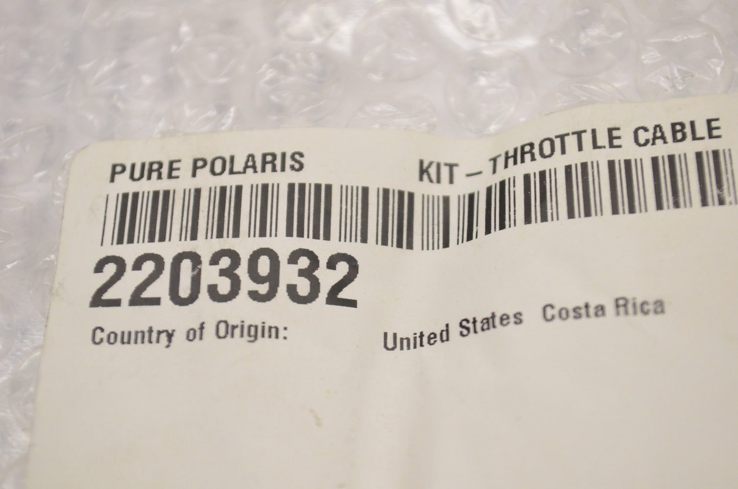 New OEM Polaris 2203932 Throttle Cable Kit NOS