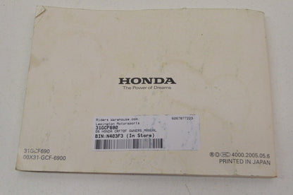 OEM Honda 31GCF690 CRF70F Owner's Manual 06 06 CRF70F