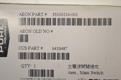 New OEM Polaris Main Switch Assembly NOS