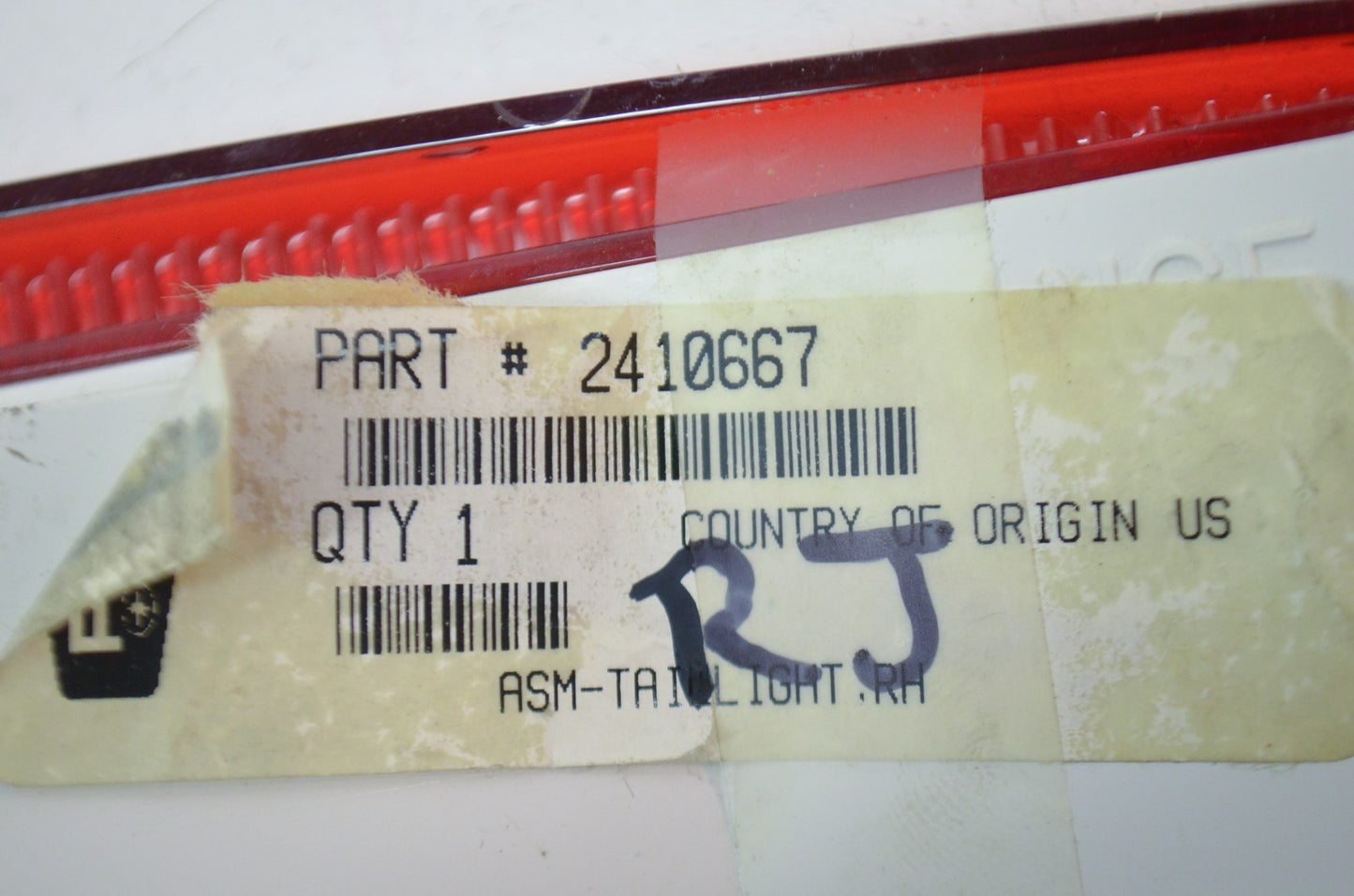 Right Hand Tail Light Assembly NOS