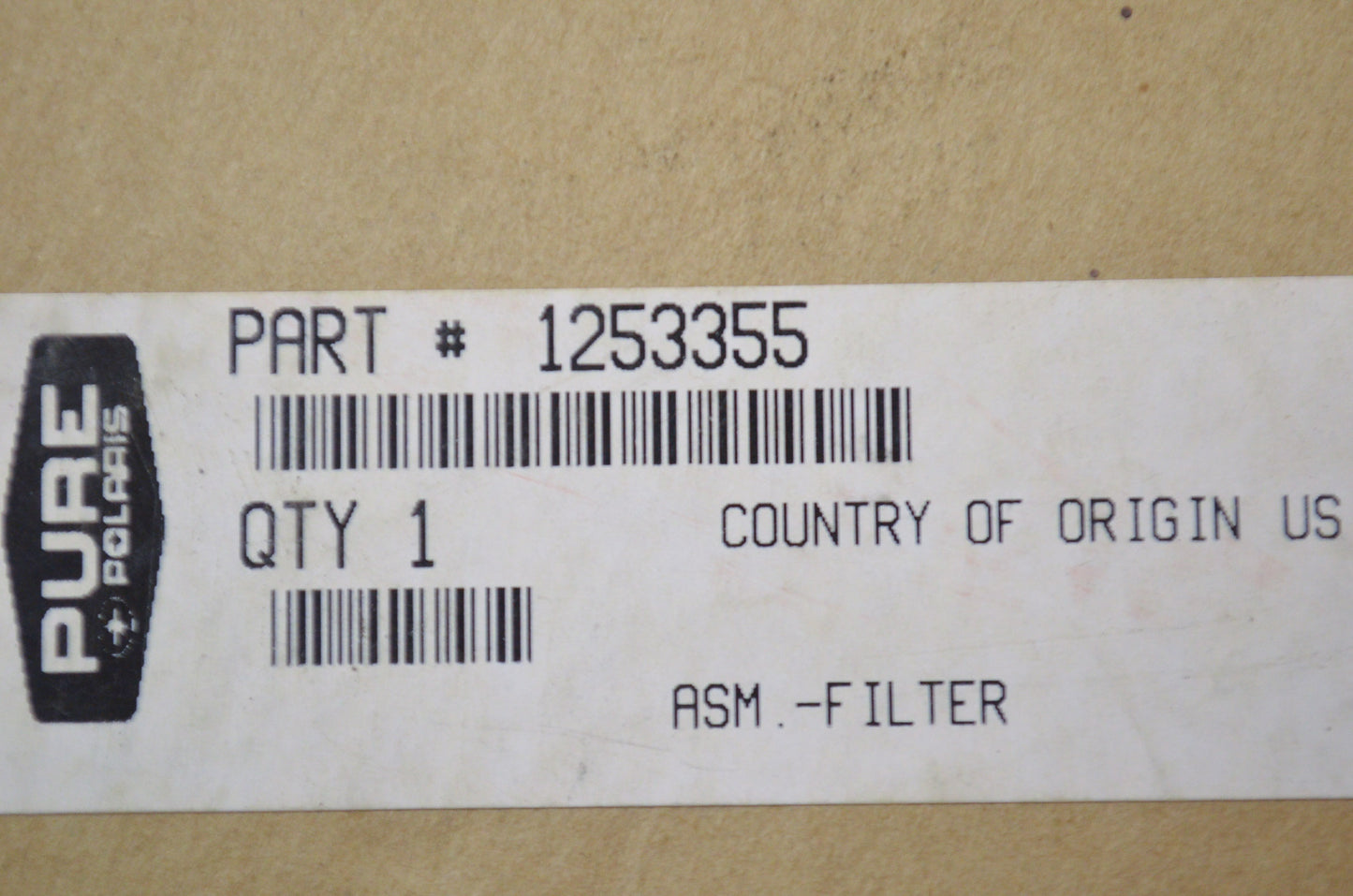 OEM Polaris 1253355 Filter Assembly NOS