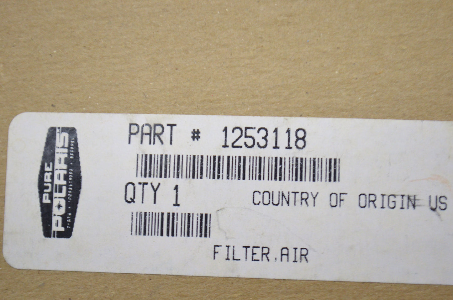 OEM Polaris 1253118 Air Filter NOS