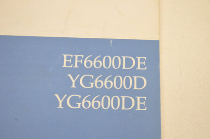 Generator Owner's Manual EF6600DE, YG6600D, YG6600DE NOS