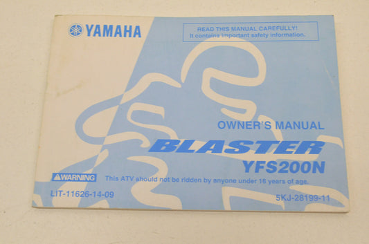OEM Yamaha LIT-11626-14-09 YFS200N "BLASTER" Owner's Manual NOS