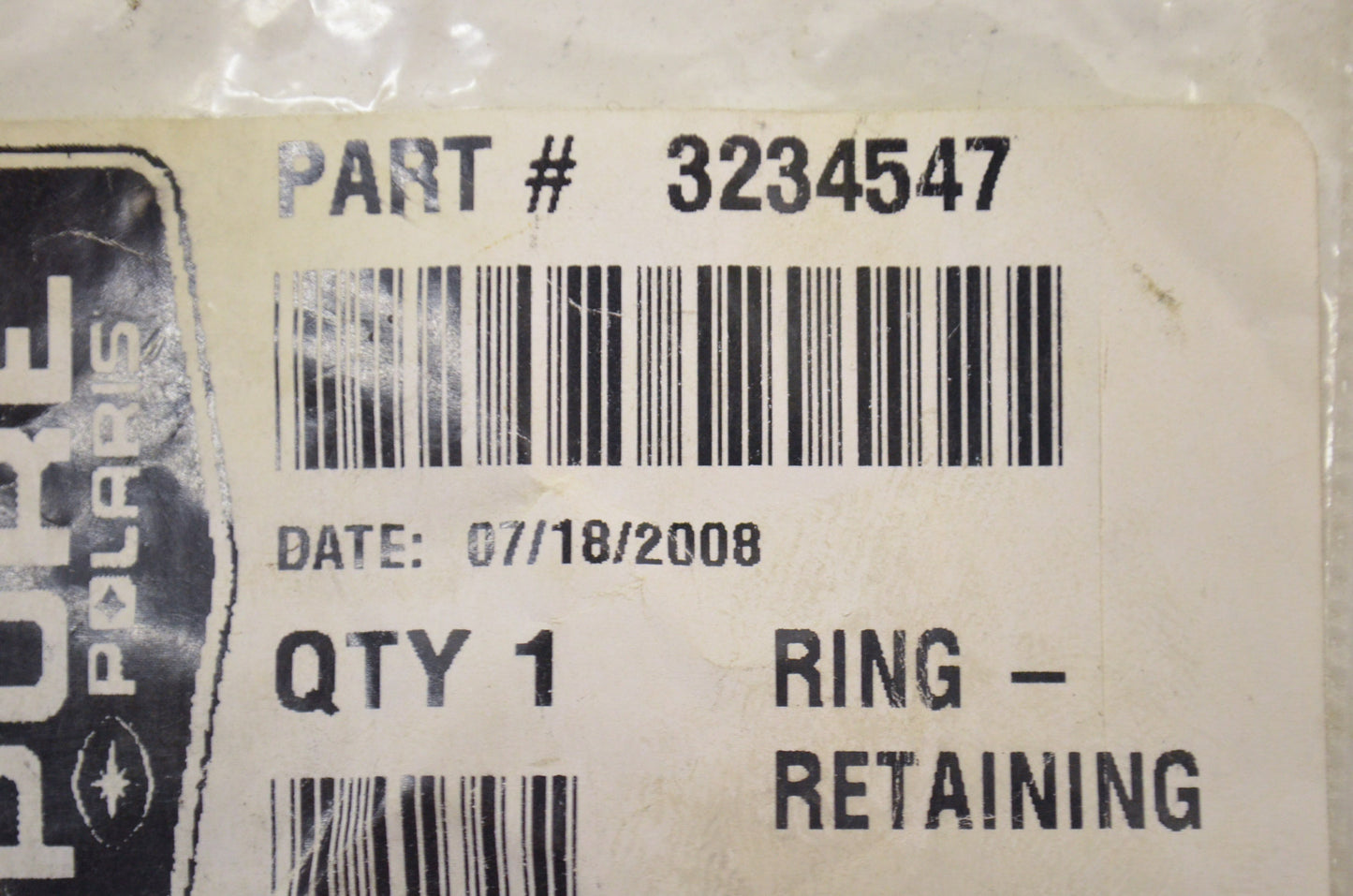 OEM Polaris 3234547 Retaining Ring NOS